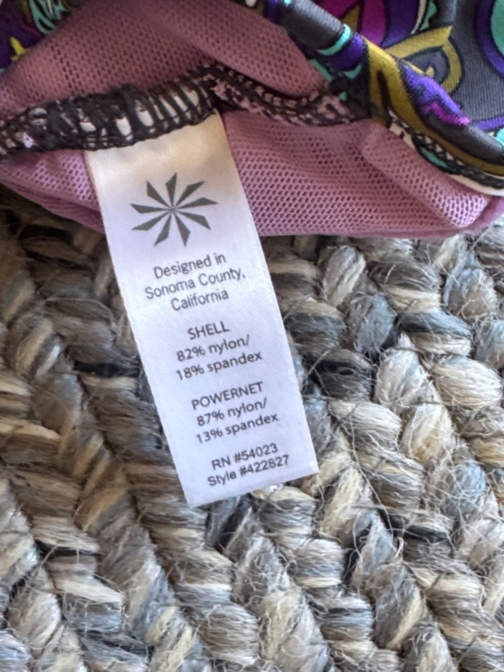 Athleta Floral Paisley Multi-Color Bikini Top - Picture 6 of 8